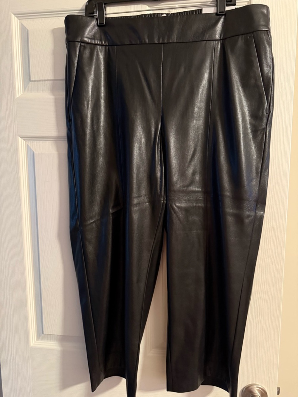 Chico's Black Faux Leather Crop Pants